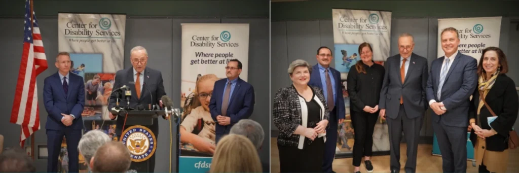 United States Senator Chuck Schumer came to the Center for Disability Services